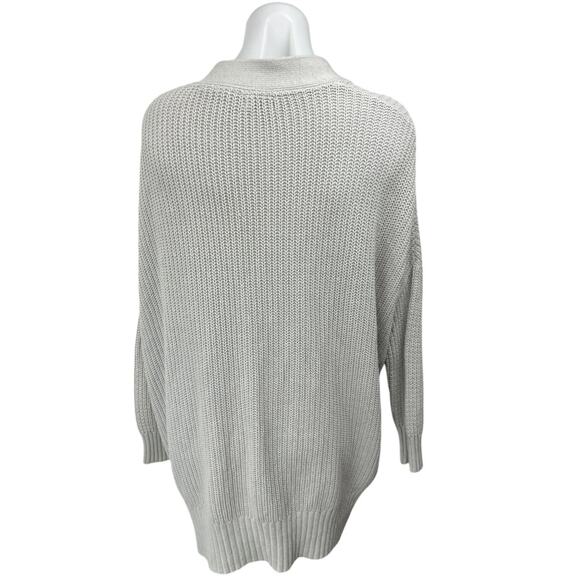 Urban Outfitters BDG Gray Waffle Knit Open Front Pockets Cardigan Sweater Top XS - Picture 2 of 5